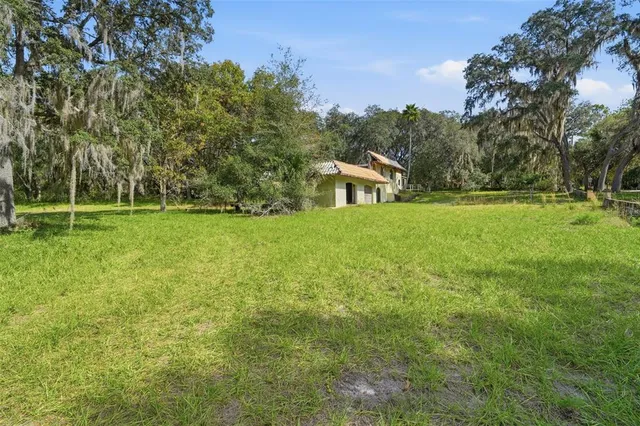 a backyard of a house