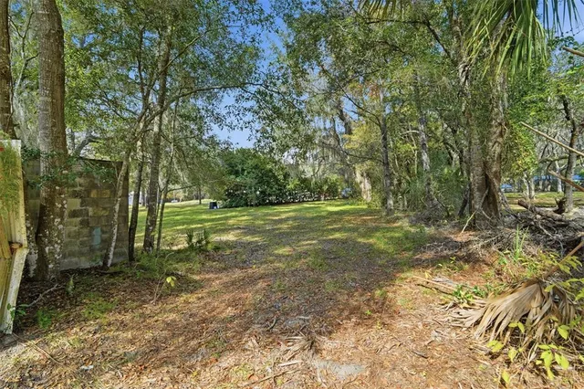 a backyard of a house