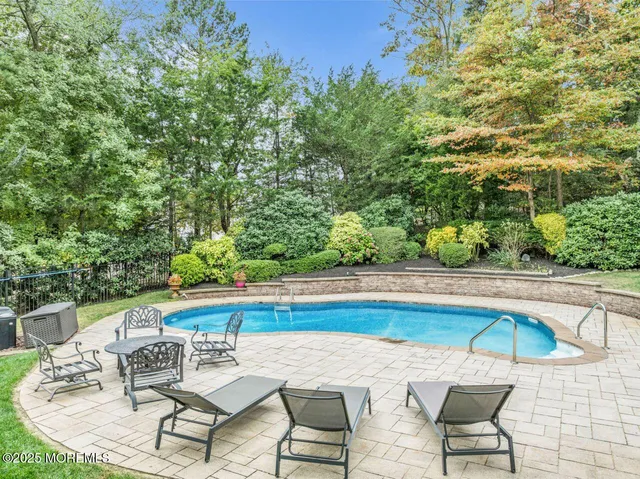 a view of an outdoor space with lounge chair