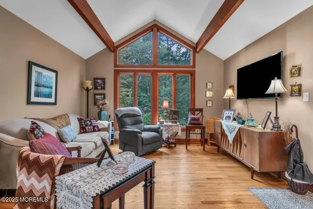 a view of a balcony with an outdoor space