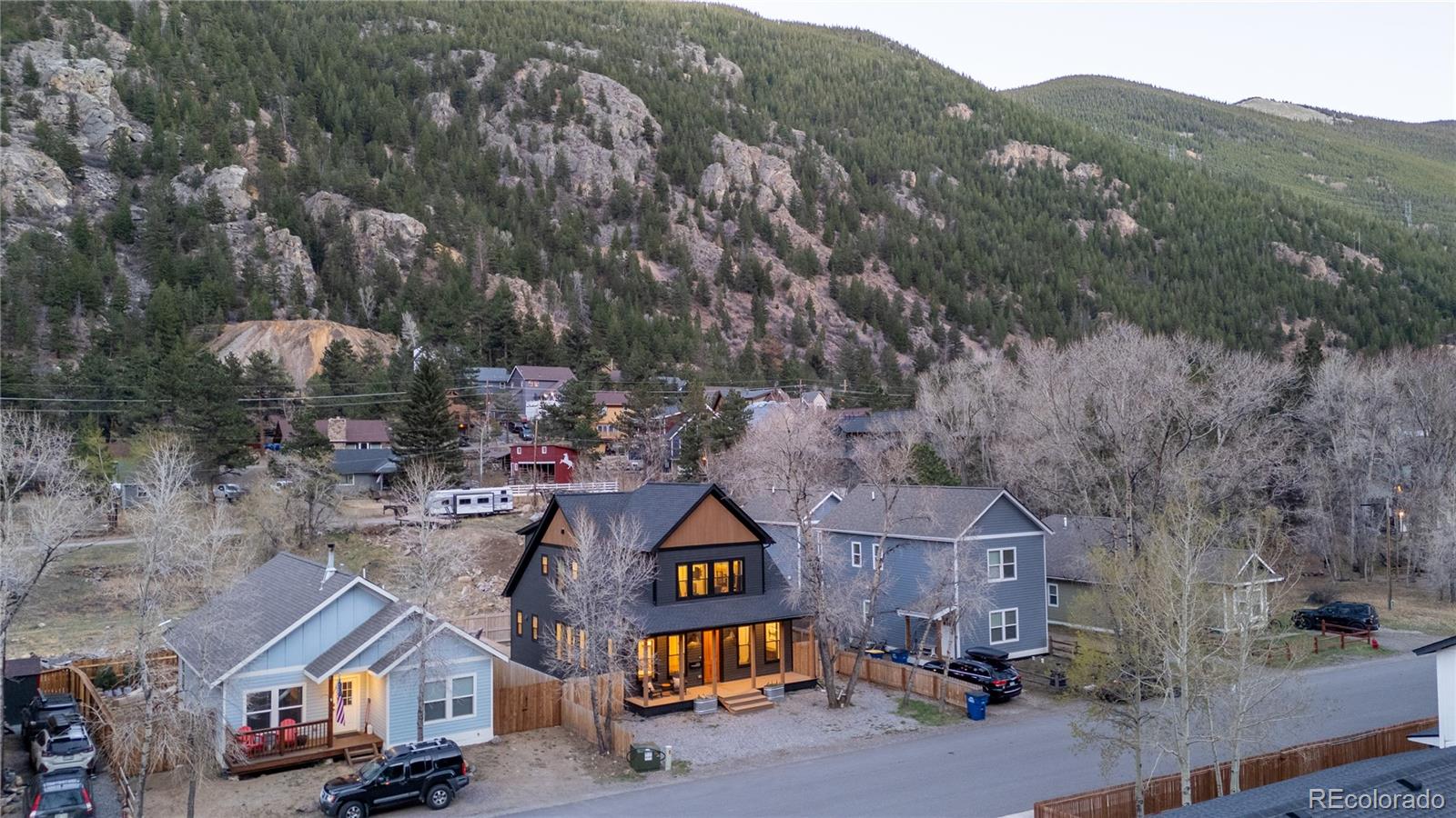 1206 Rose Street Georgetown, CO 80444 - Photo 46 of 46 an aerial view of residential houses with outdoor space and parking