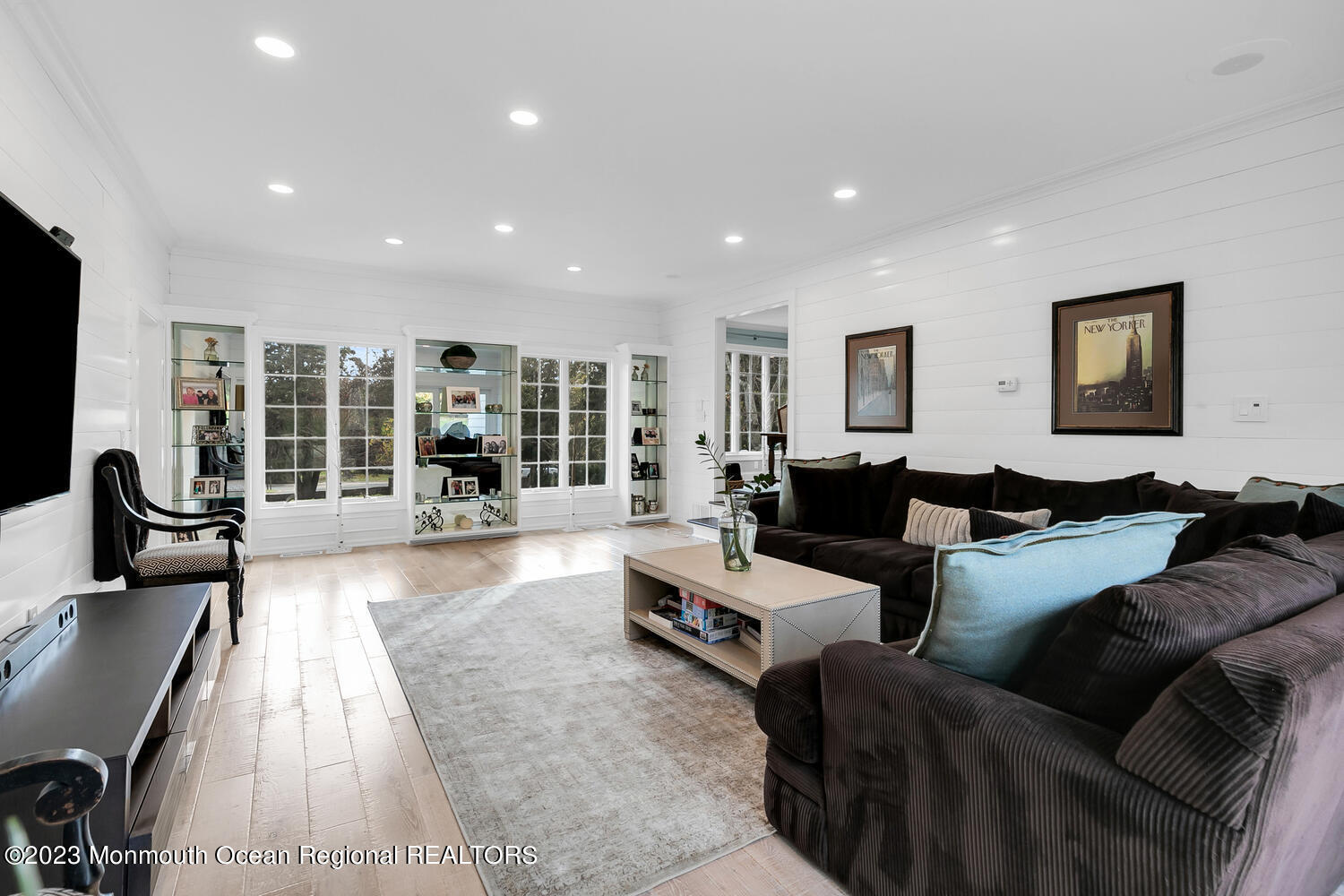 124 Rumson Road Rumson, NJ 07760 - Photo 12 of 52 a living room with furniture large window and flat screen tv