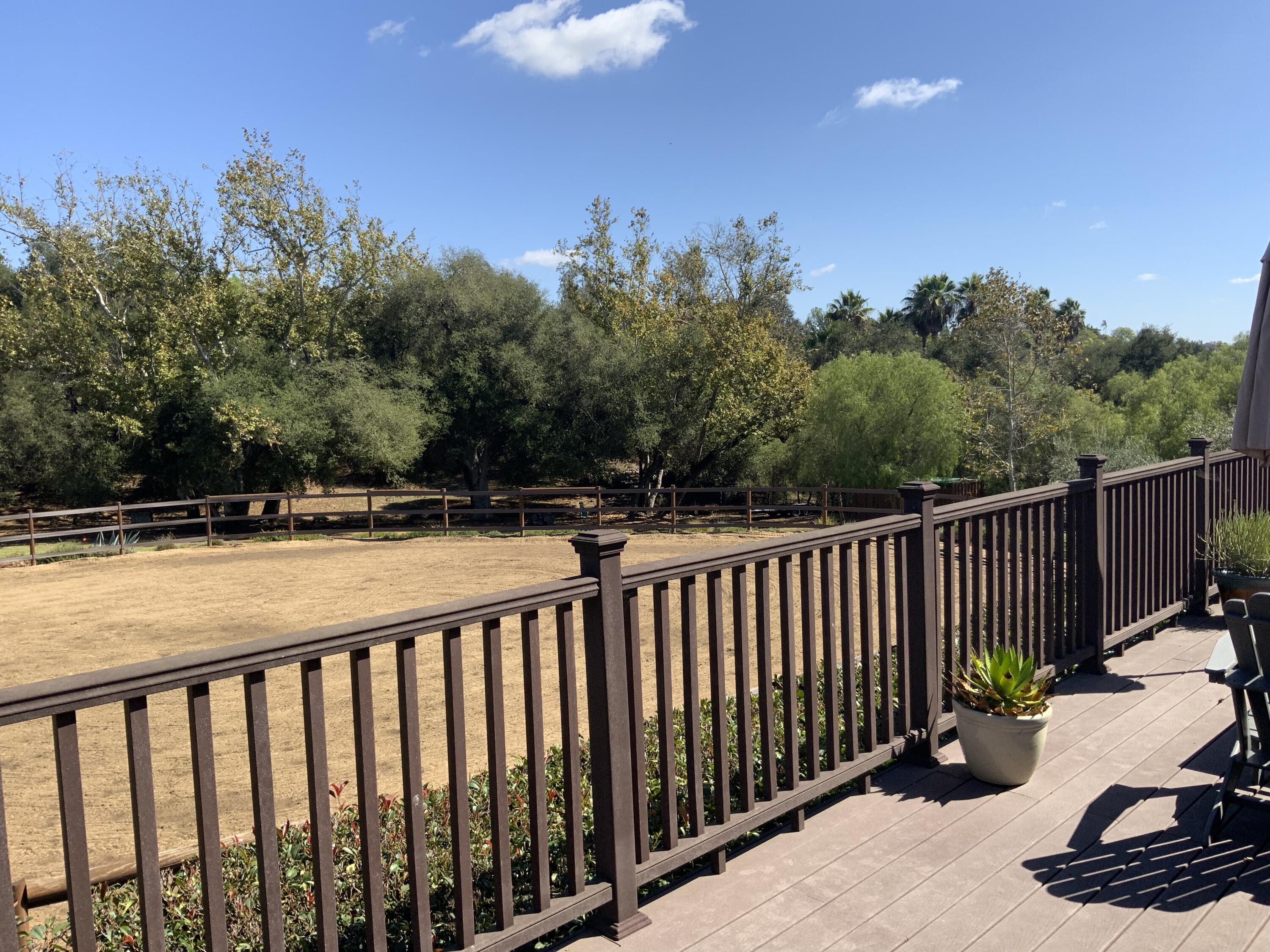3705 La Canada Road Fallbrook, CA 92028 - Photo 16 of 68 a view of balcony with wooden floor and fence