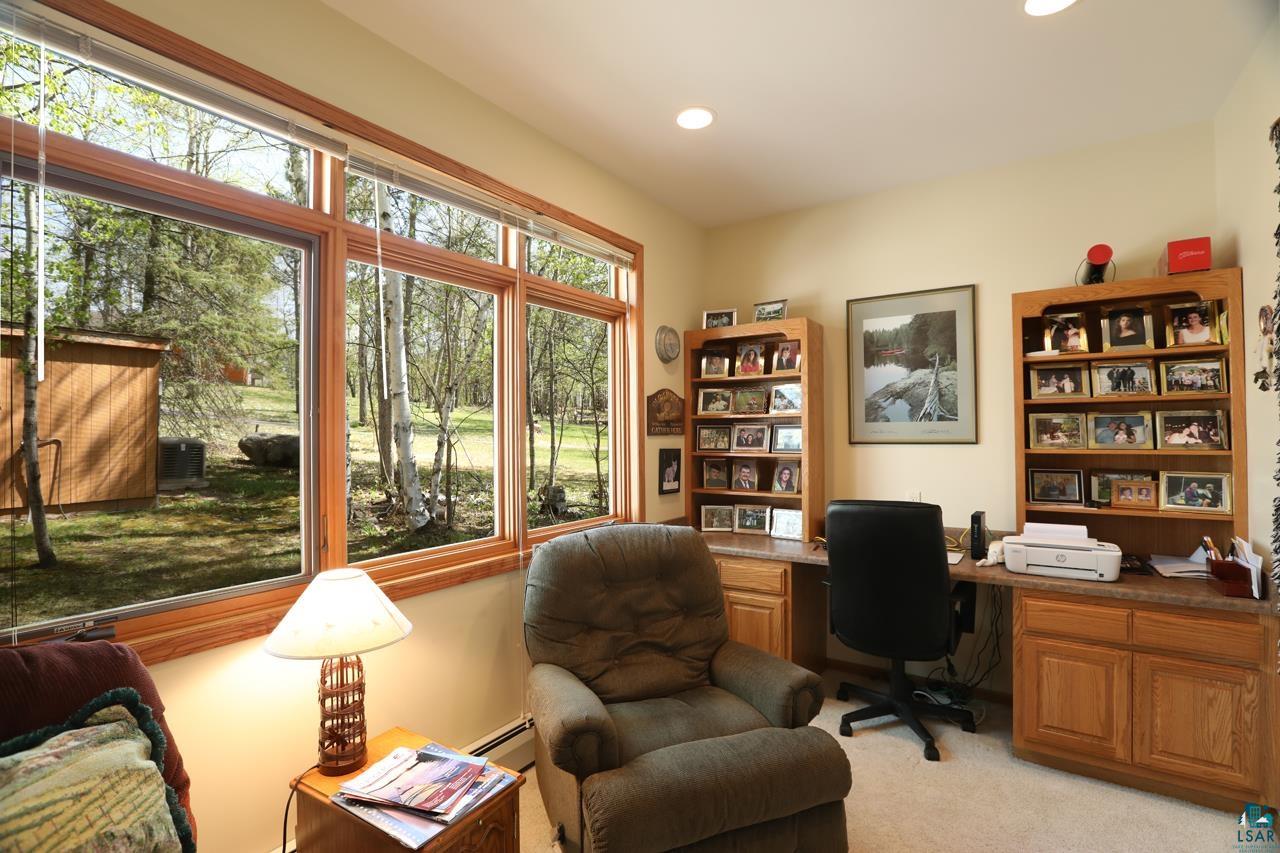 1880 Everett Bay Road Tower, MN 55790 - Photo 17 of 50 Office space featuring built in desk, light colored carpet, and recessed lighting