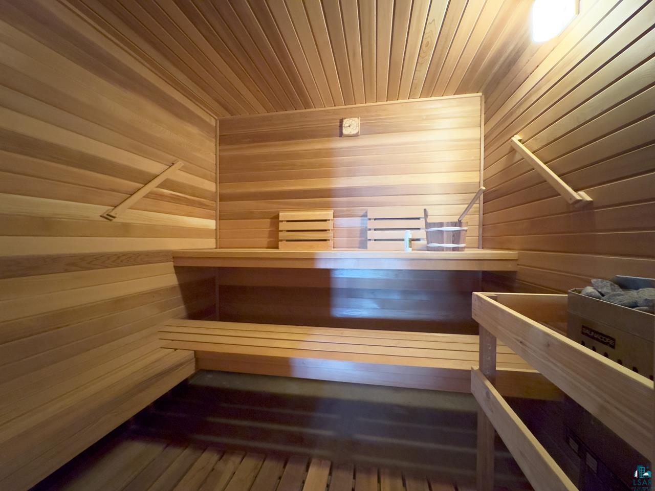 1880 Everett Bay Road Tower, MN 55790 - Photo 25 of 50 Sauna / steam room with wooden walls and wood ceiling