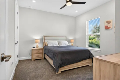 a front view of a house with lake view and lake view