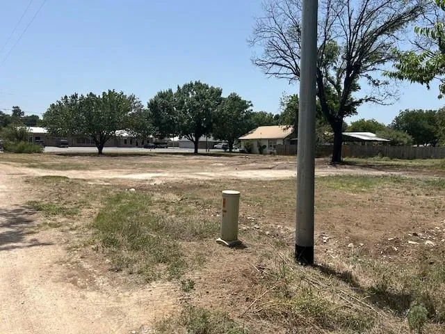 a view of a yard with trees