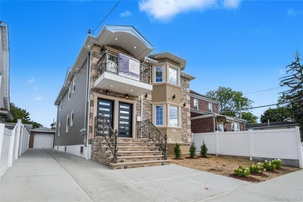 front view of a house with a garage