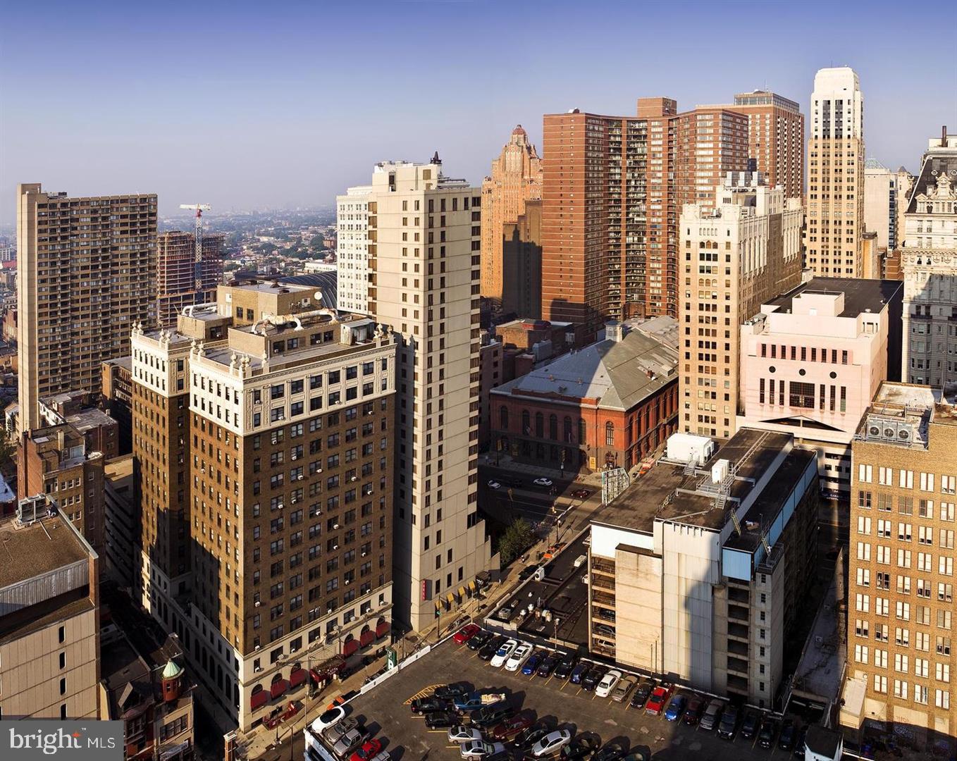 1324 Locust Street, Unit 412 Philadelphia, PA 19107 - Photo 18 of 20 a city view with tall buildings