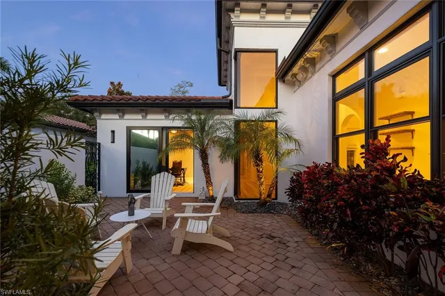 a view of outdoor seating