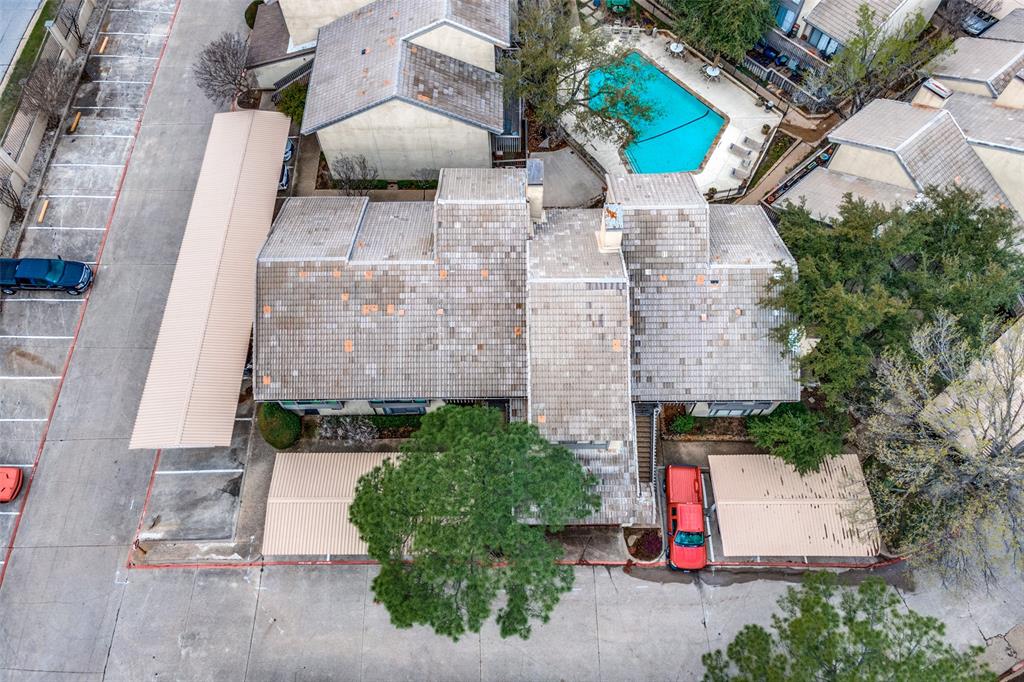 4559 North O'Connor Road, Unit 2289 Irving, TX 75062 - Photo 18 of 23 Aerial view of property and surrounding area featuring a pool right behind your balcony