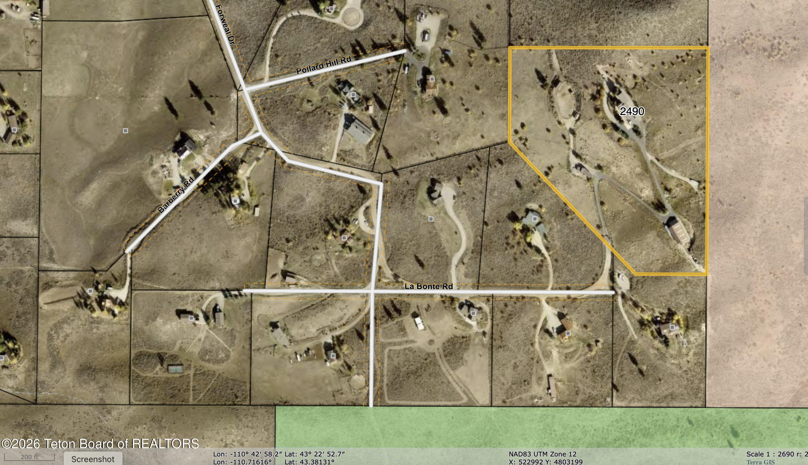 2490 La Bonte Road Jackson, WY 83001 - Photo 50 of 50 GIS Aerial