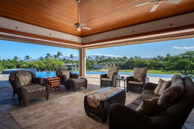 a outdoor living space with furniture and garden view