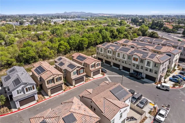 a view of a city with tall buildings