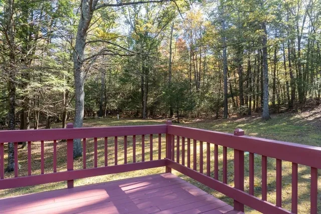 a view of a wooden fence