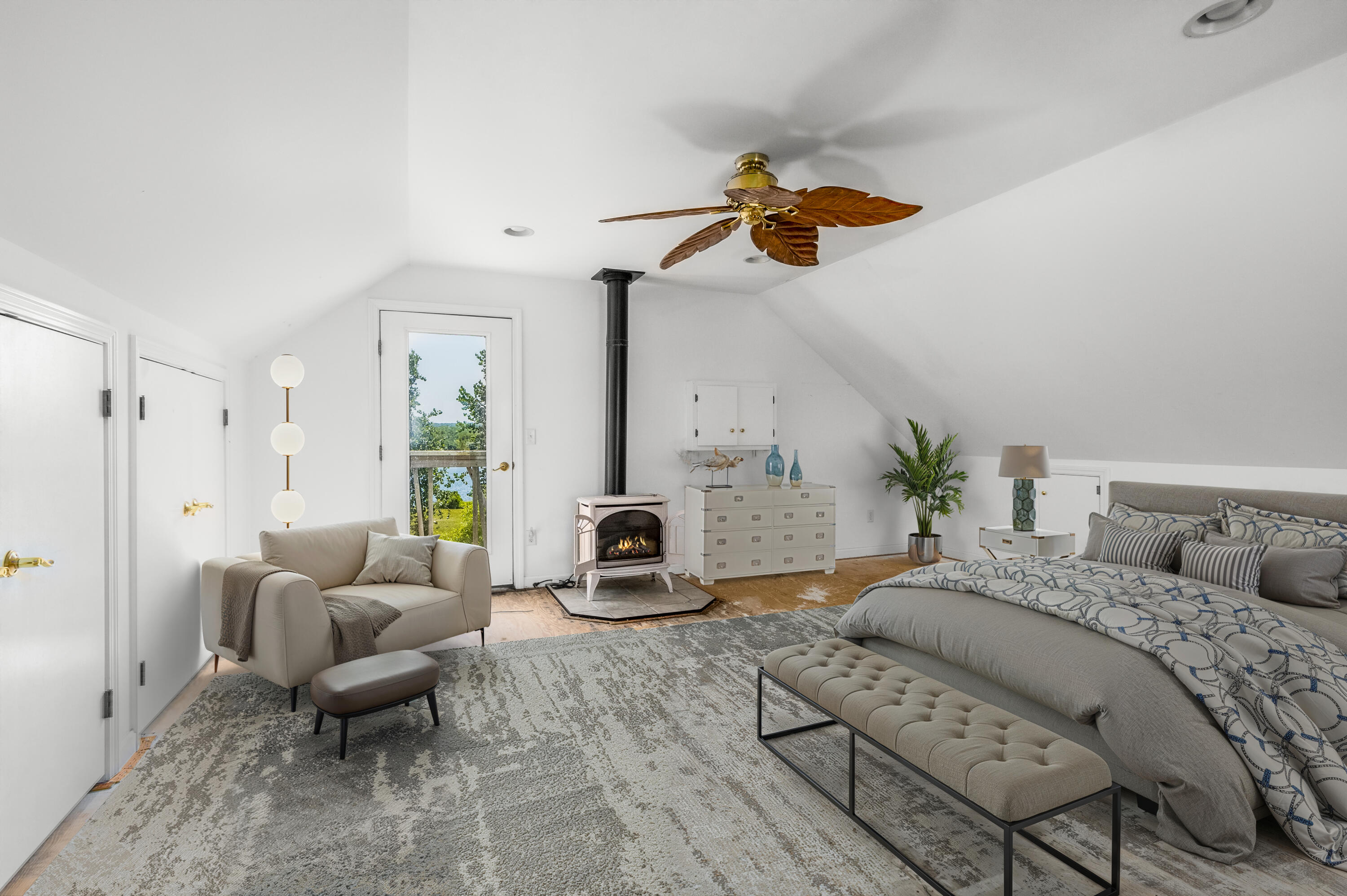 32 North Shore Blvd Extension Sandwich, MA 02537 - Photo 5 of 28 a bedroom with furniture and a chandelier