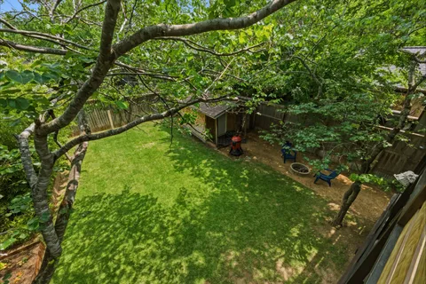 a view of a garden