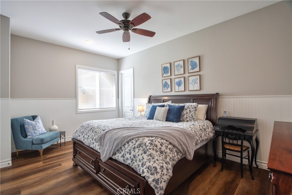 44195 Vía Horca Temecula, CA 92590 - Photo 36 of 74 a bedroom with a bed and wooden floor