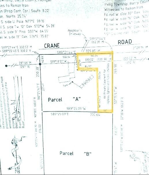 6855 West Crane Road Middleville, MI 49333 - Photo 54 of 55 6855 W Crane - Easement