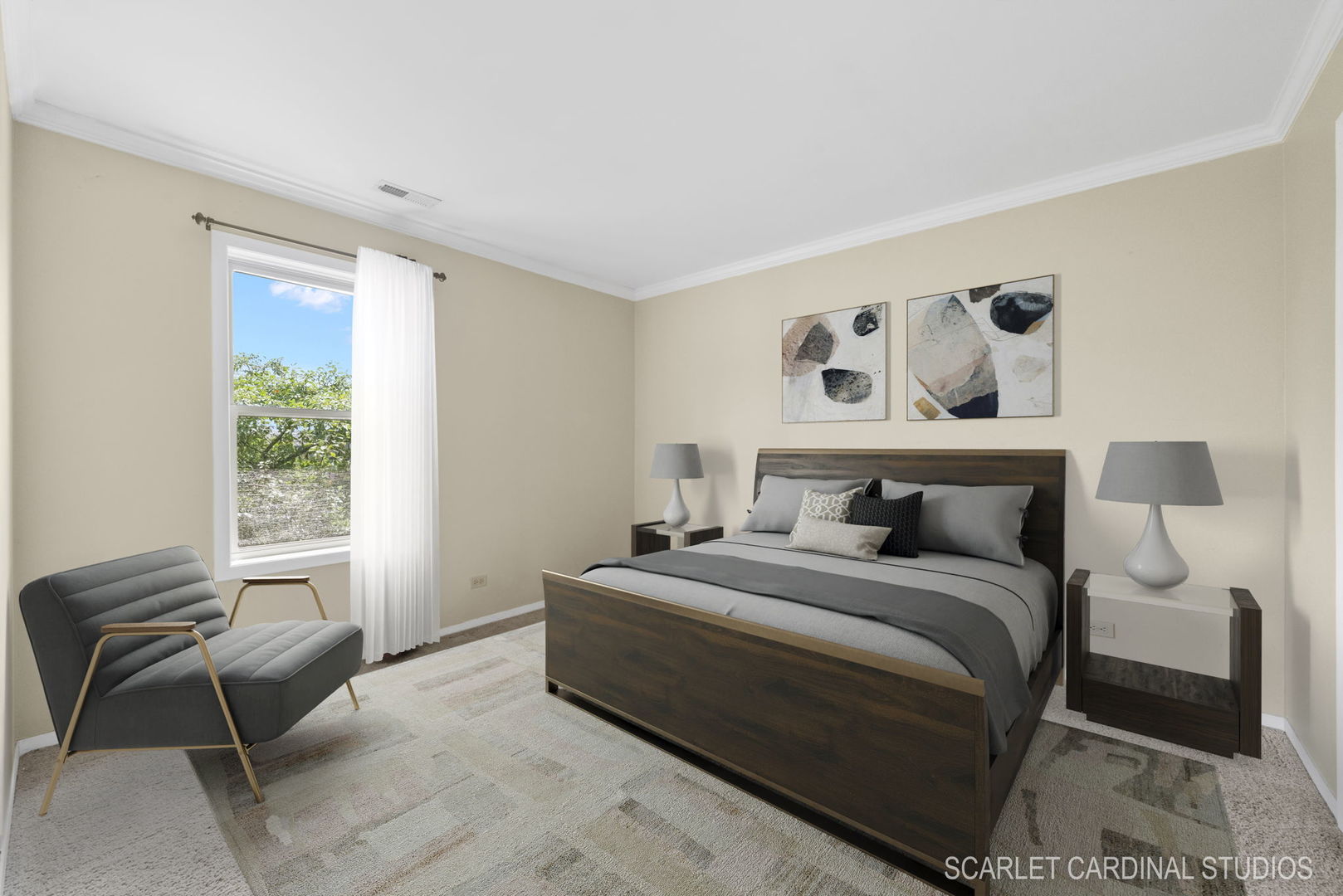 1300 McDowell Road, Unit 203 Naperville, IL 60563 - Photo 7 of 21 a bedroom with a bed and a window