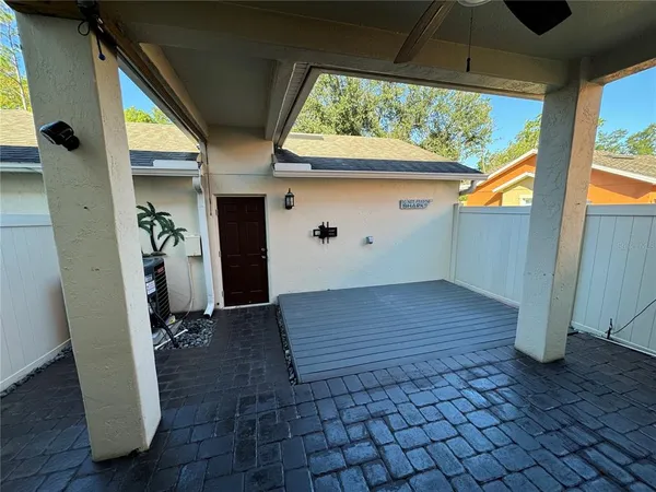 a view of front door and porch
