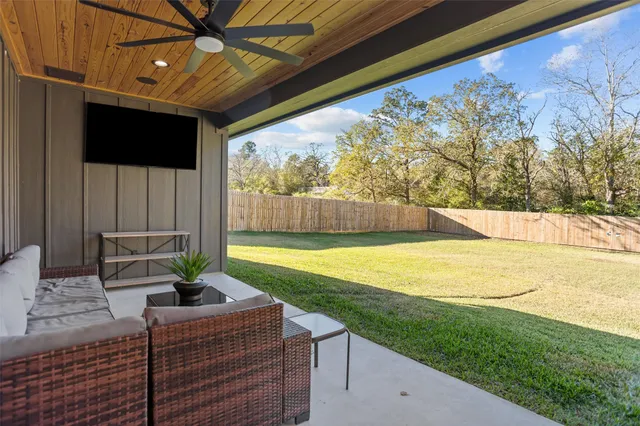 a house view with a garden space