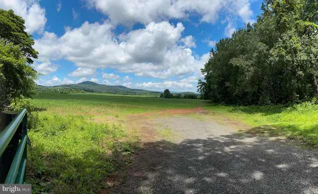 a view of a golf course with an trees