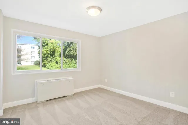 an empty room with a window