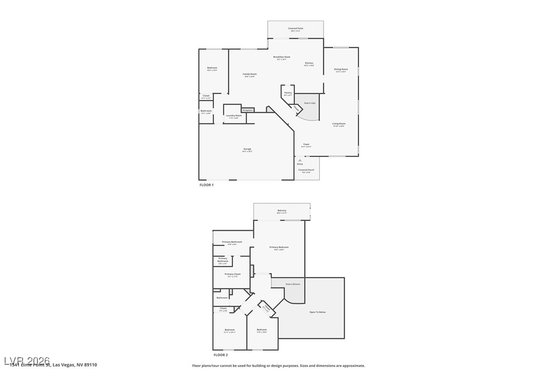 1341 Lime Point Street Las Vegas, NV 89110 - Photo 29 of 29 Combined Floor Plan