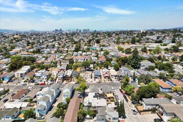 an aerial view of a city