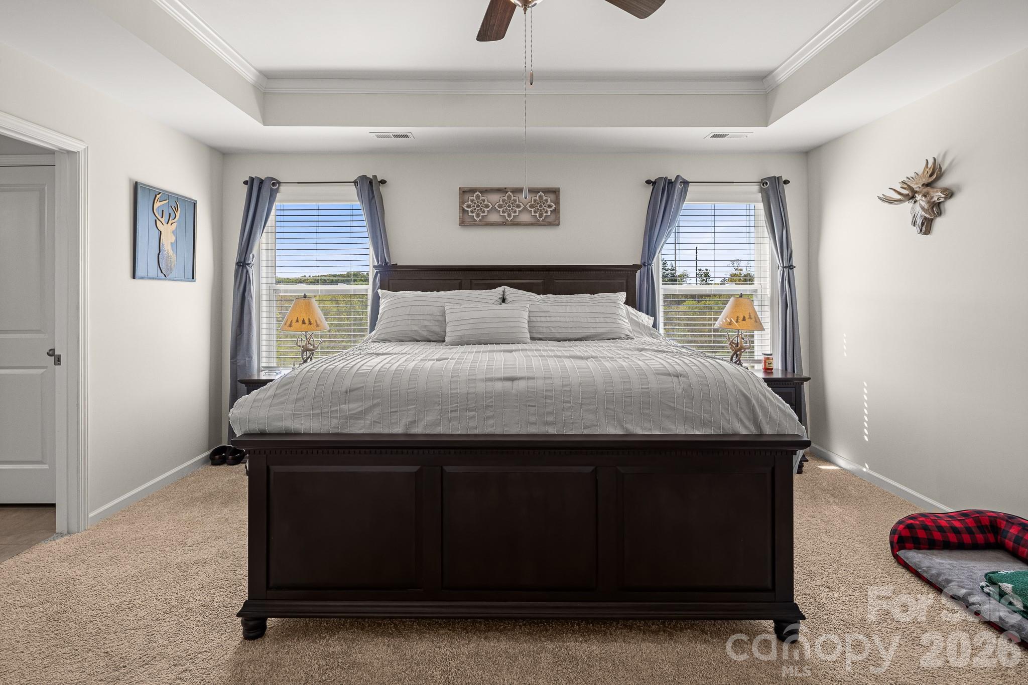 199 Fox Cove Road Hendersonville, NC 28792 - Photo 24 of 48 a bedroom with a bed and a potted plant