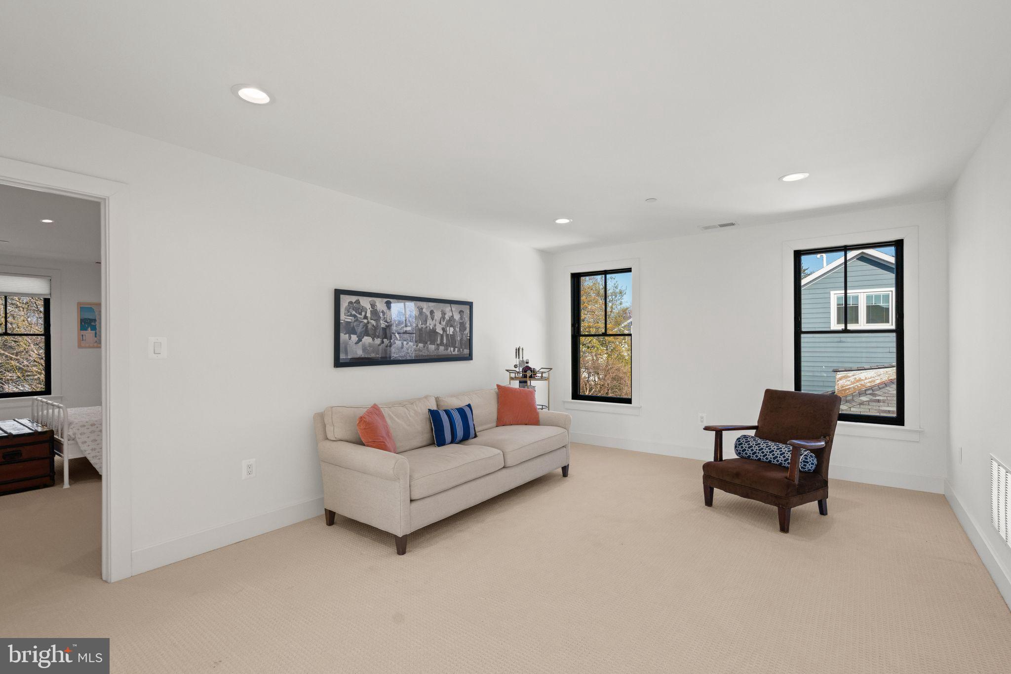 4529 Rosedale Avenue Bethesda, MD 20814 - Photo 88 of 123 a living room with furniture and a potted plant