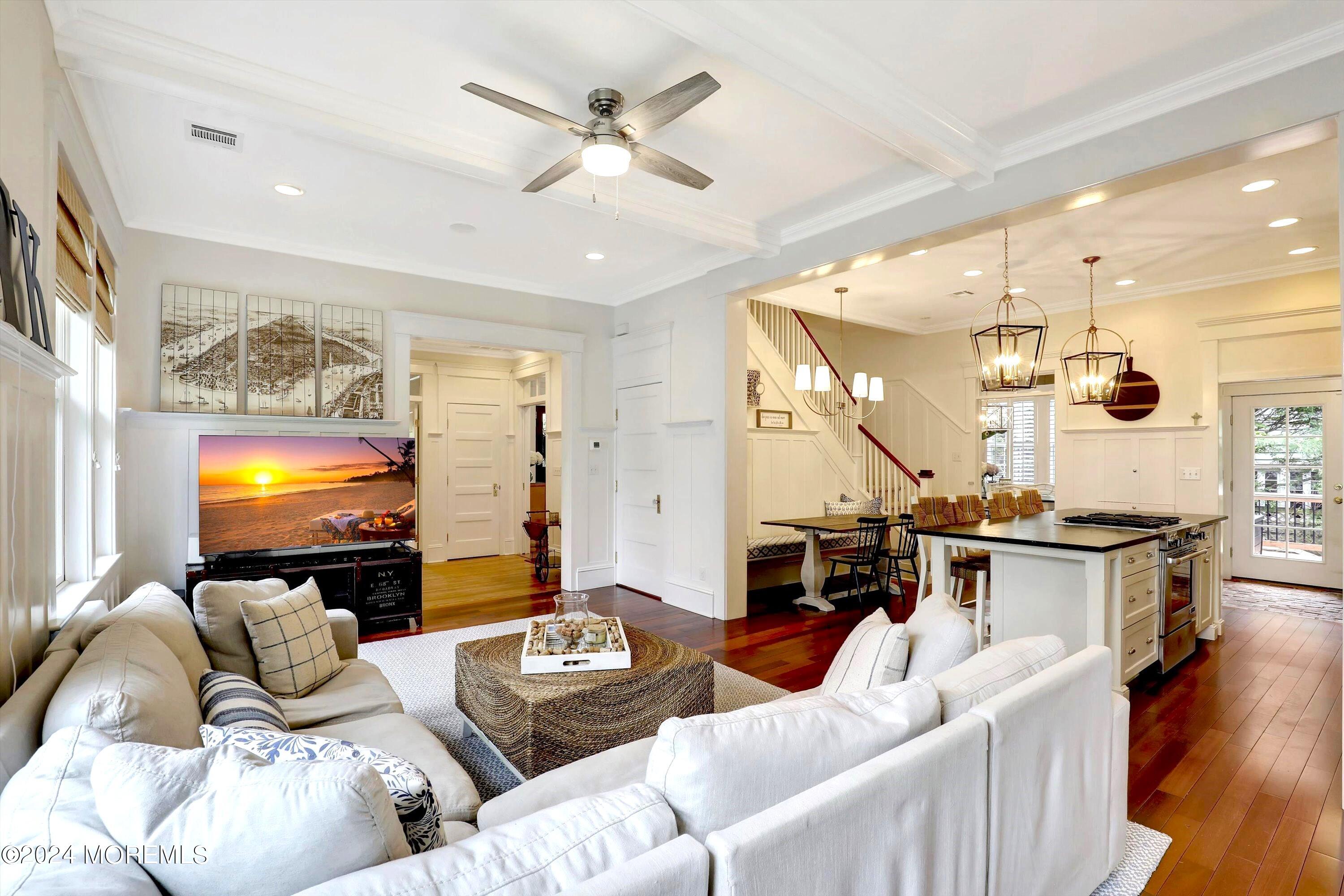18 Hubbard Park Red Bank, NJ 07701 - Photo 14 of 54 a living room with furniture and a flat screen tv