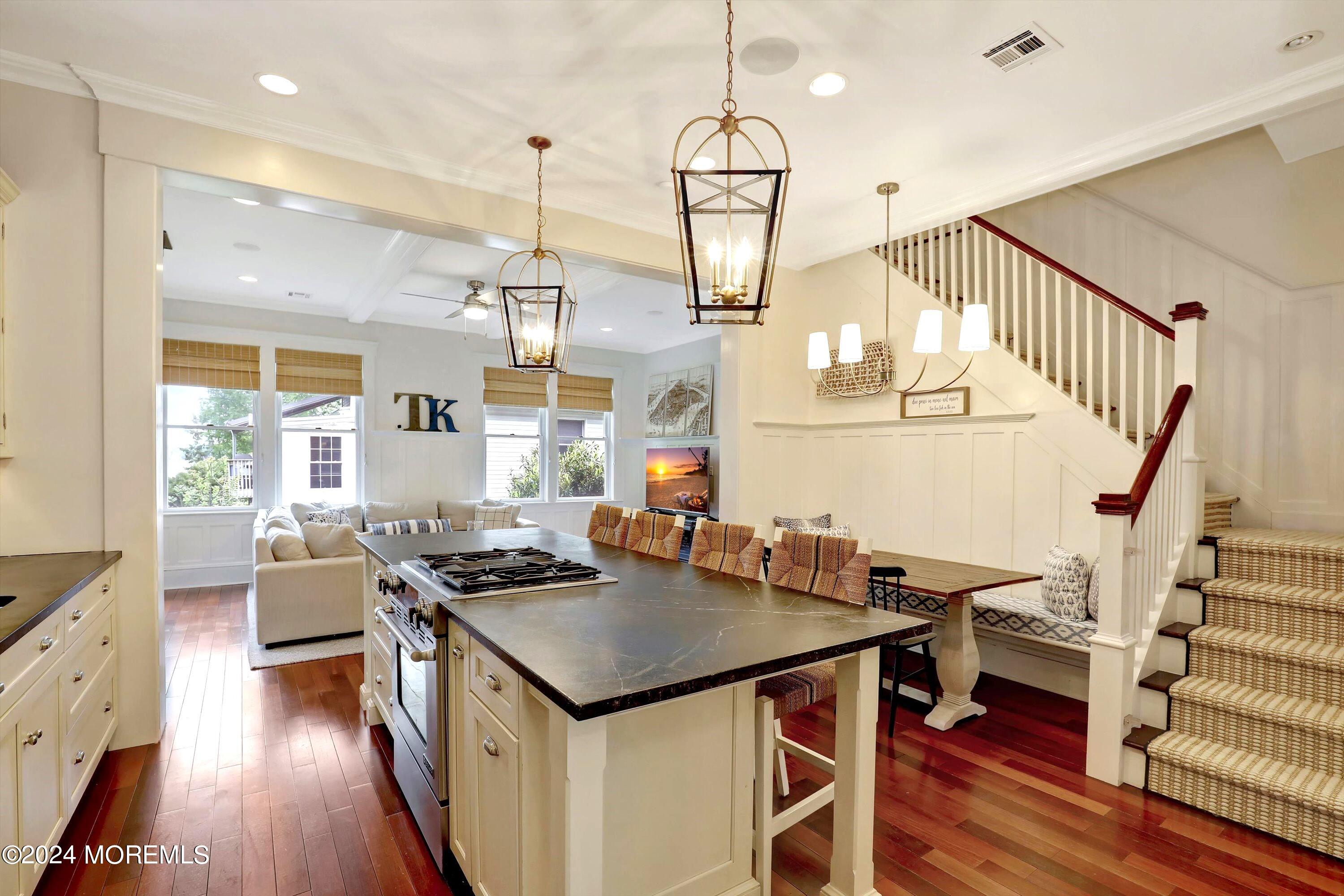 18 Hubbard Park Red Bank, NJ 07701 - Photo 17 of 54 a view of kitchen and dining room with wooden floor