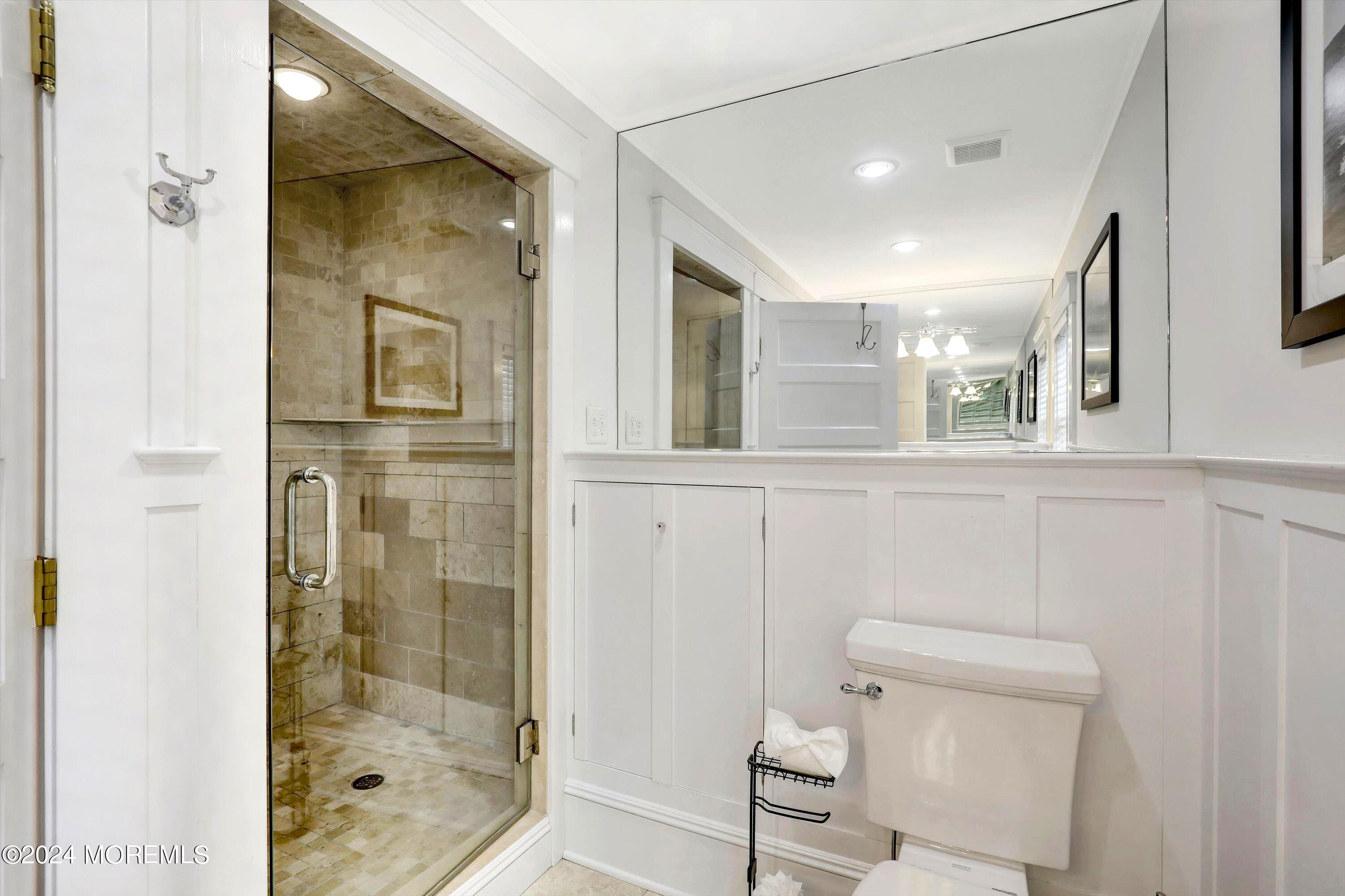 18 Hubbard Park Red Bank, NJ 07701 - Photo 27 of 54 a bathroom with a shower a toilet and sink