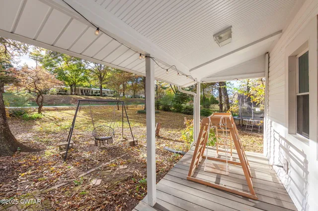 a view of outdoor space with seating