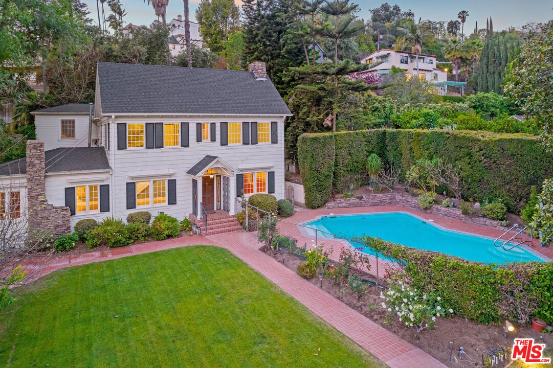 2429 North Commonwealth Avenue Los Angeles, CA 90027 - Photo 4 of 54 a aerial view of a house with a yard and plants