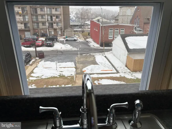 a view of workspace with a window