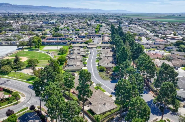 an aerial view of multiple house