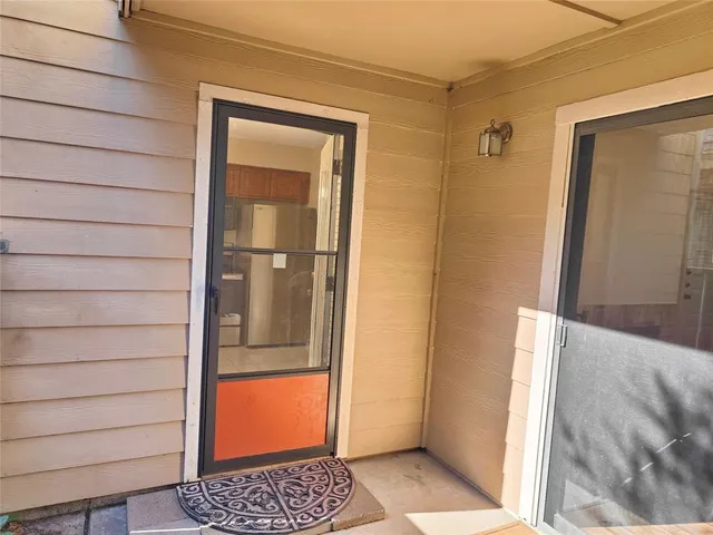 a view of front door