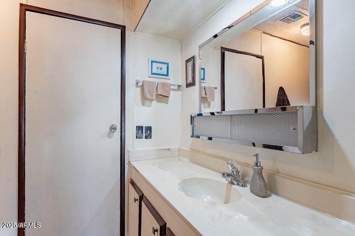 201 South Greenfield Road, Unit 142 Mesa, AZ 85206 - Photo 9 of 53 a bathroom with a sink and a mirror