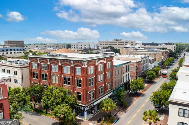 a view of a city with tall buildings