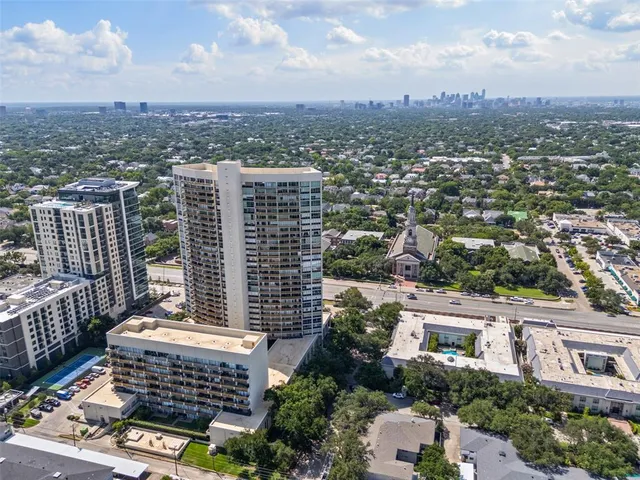 an aerial view of city