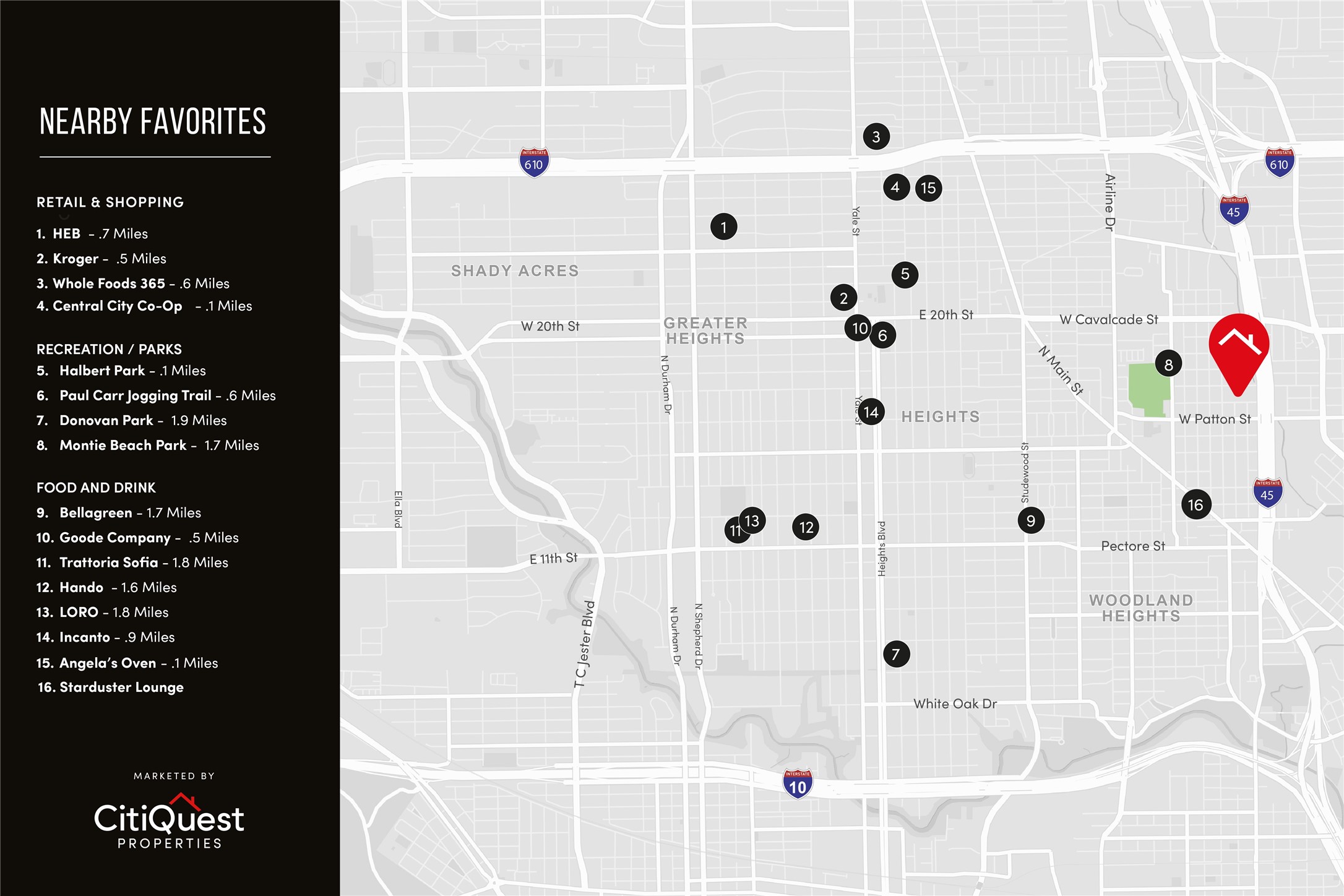 602 Jewett Street, Unit A Houston, TX 77009 - Photo 46 of 46 Places of Interest