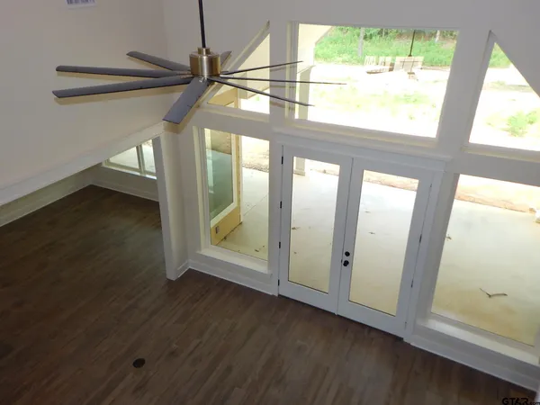 an empty room with a window
