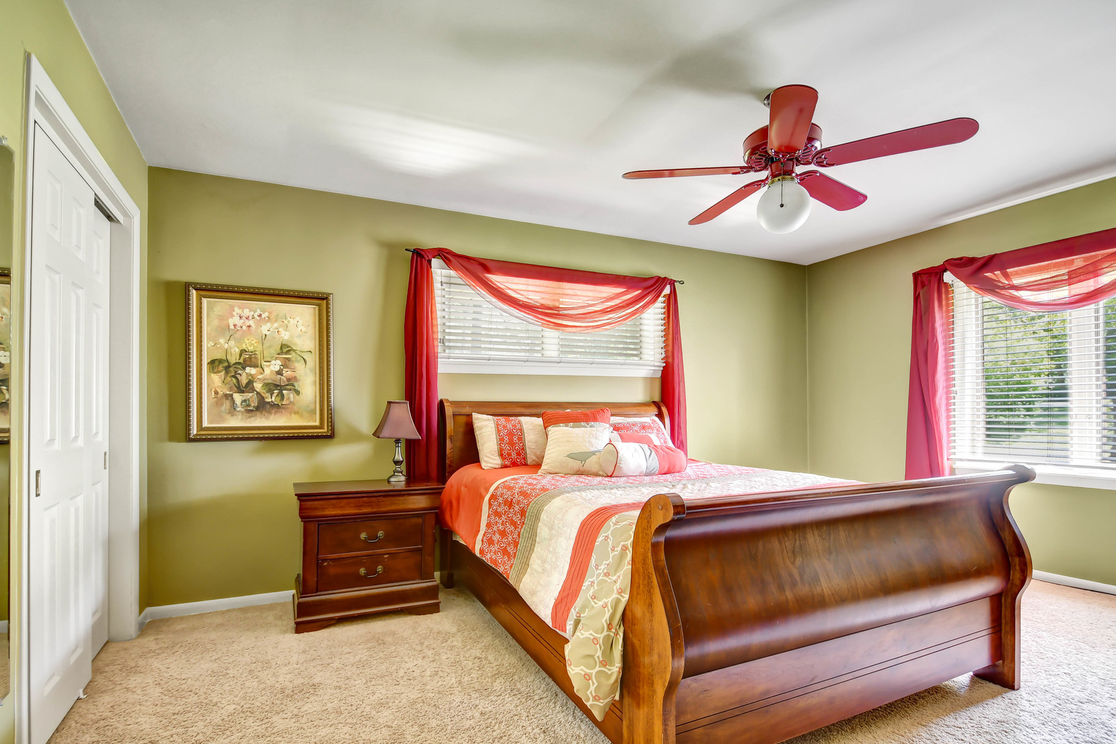 12320 South Ridge Avenue Palos Park, IL 60464 - Photo 15 of 33 a bedroom with a bed and a chandelier