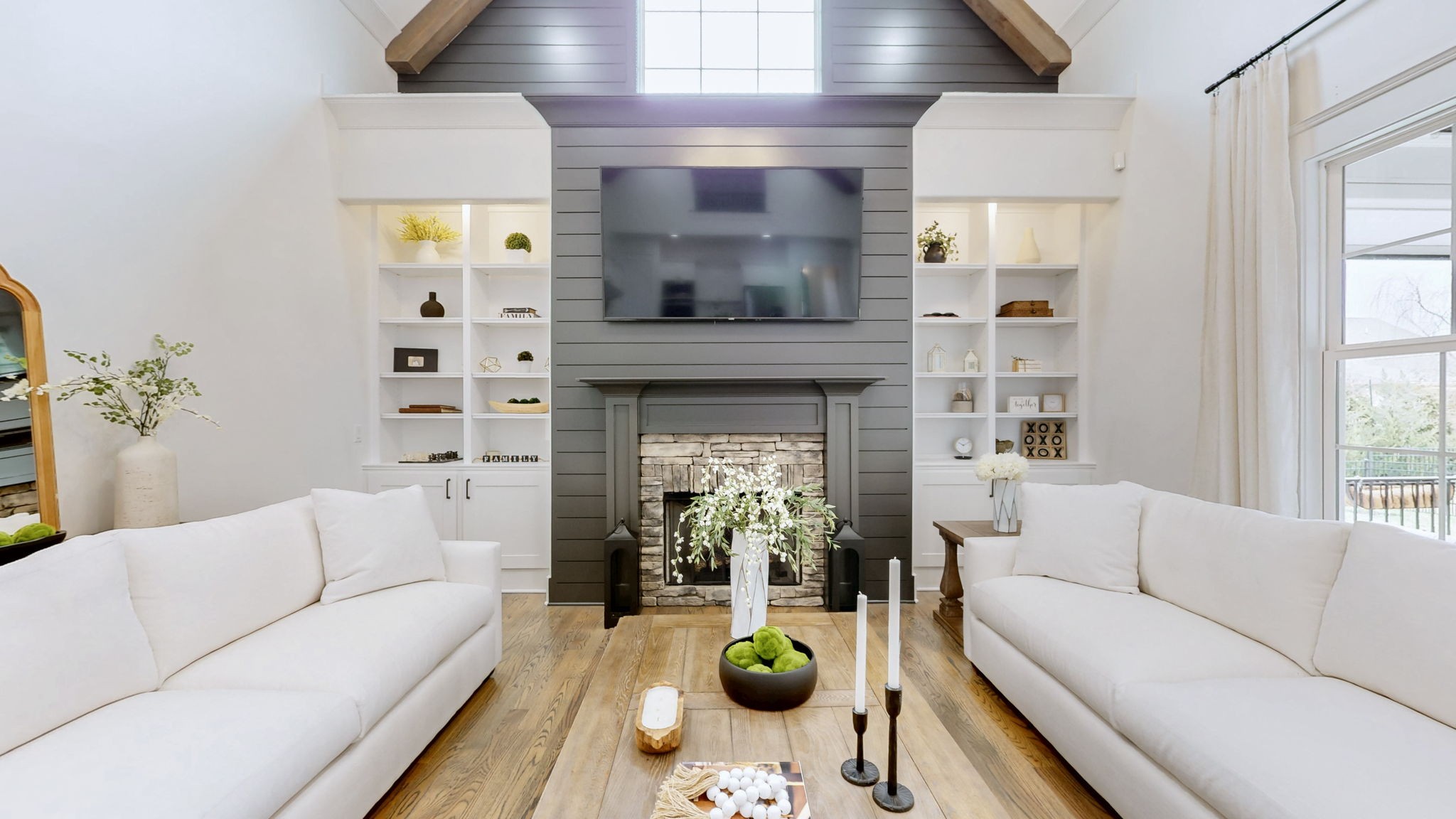 2046 Autumn Ridge Way Spring Hill, TN 37174 - Photo 15 of 65 a living room with furniture and a fireplace