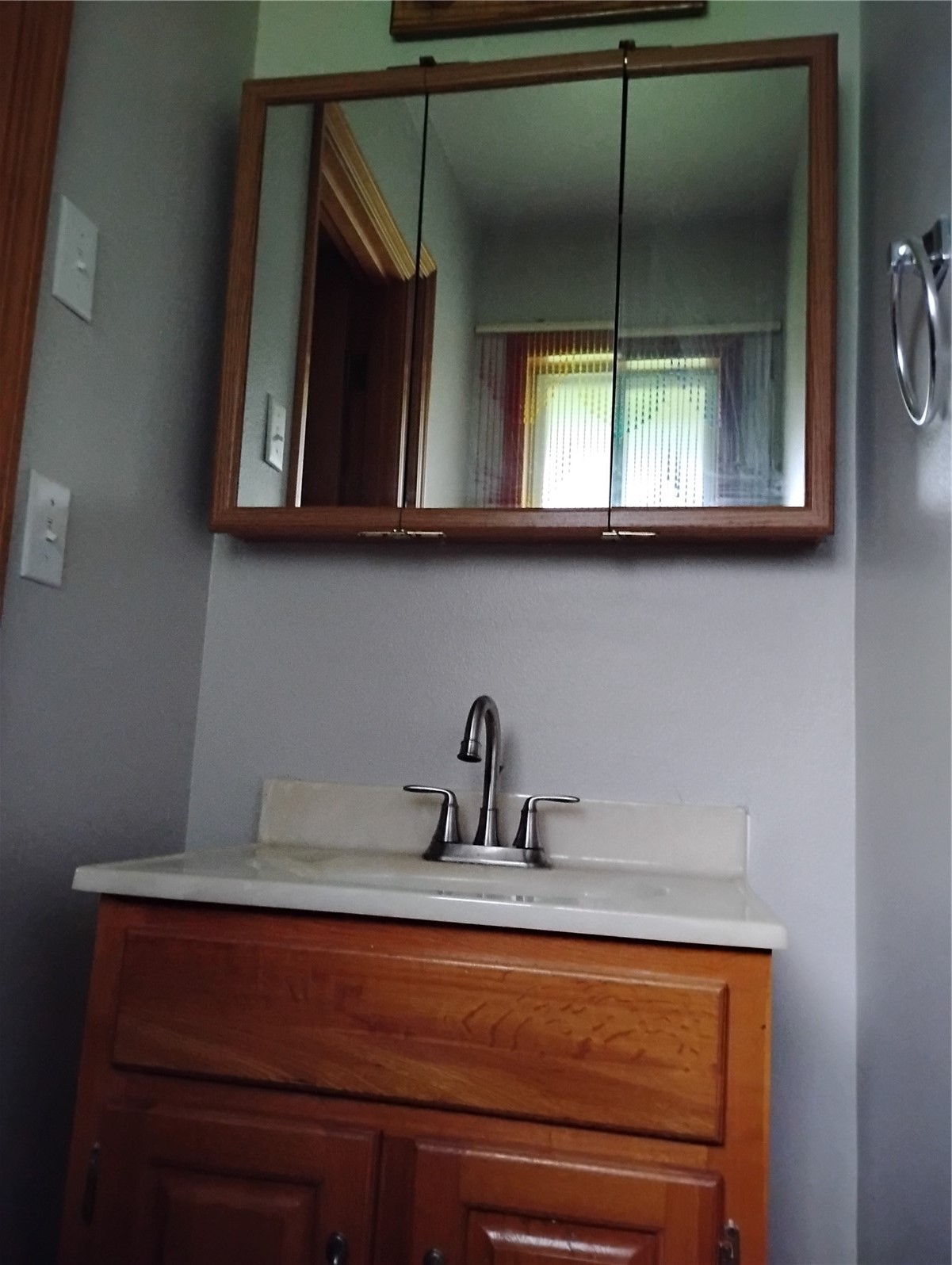 314 Insel Road Woodland, WA 98674 - Photo 28 of 32 a bathroom with a sink and a mirror