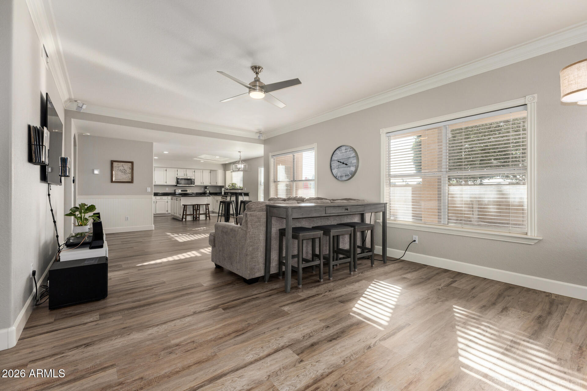 314 South Sandstone Street Gilbert, AZ 85296 - Photo 23 of 58 a living room with furniture and wooden floor
