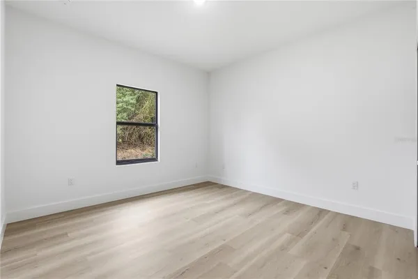 an empty room with a window